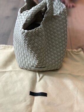 NAGHEDI St Barths Small Woven Tote In Light Green